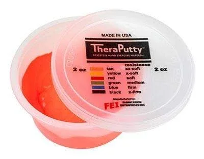 CanDo Antimicrobial Theraputty Exercise Material – 3 oz – Red – Soft