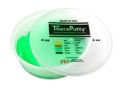 CanDo Antimicrobial Theraputty Exercise Material – 6 oz – Green – Medium
