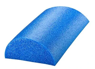 CanDo Foam Roller – Blue PE foam – 6″ x 12″ – Half-Round