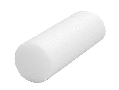 CanDo Foam Roller – Slim – White PE foam – 3″ x 12″ – Round