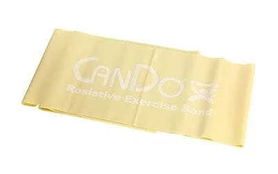 CanDo Latex Free Exercise Band – 5′ length – Tan – xx-light