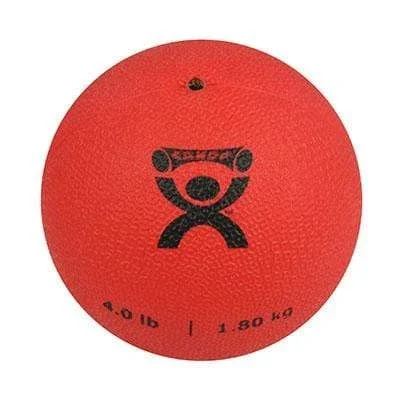 CanDo, Soft and Pliable Medicine Ball, 5″ Diameter, Red, 4 lbs.