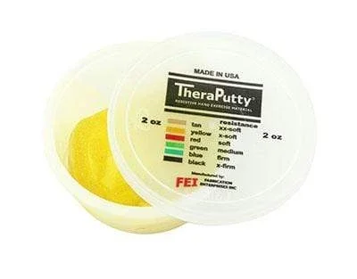 CanDo Sparkle Theraputty Exercise Material – 2 oz – Yellow – X-Soft