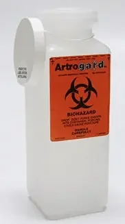 Capsa Solutions Artrogard Sharps Container 1.7 Quart Translucent Base / White Lid Vertical Entry Screw Top – 9638