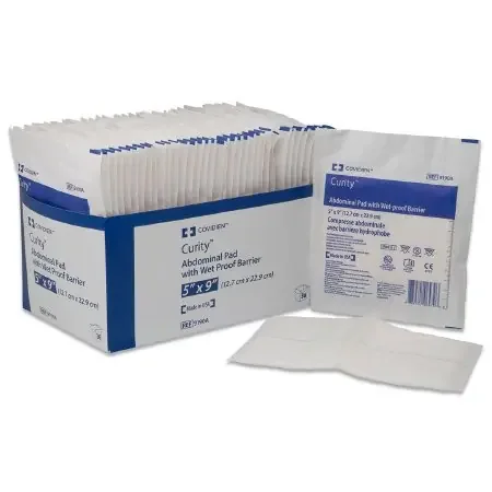 Cardinal Curity Abdominal Pad NonWoven Fluff 8 X 10 Inch Rectangle Sterile – 9194A