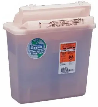 Cardinal Renewables In-Room Sharps Container 5 Quart Red Counter Balanced Lid – 8507MW