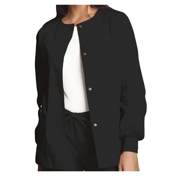 Cherokee Workwear Jacket Warm-Up 65% Polyester / 35% Cotton Womens Black X-Small 3 Pockets Ea – 4350-BLKW-XS