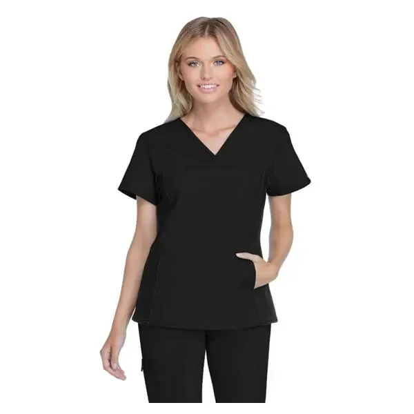 Cherokee Workwear Shirt Scrub Flexibles Womens Large Black Ea – 2874-BLKB-L