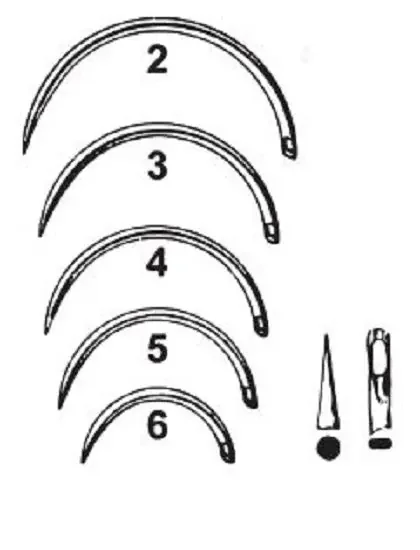 Cincinnati Surgical Cincinnati Surgical Suture Needle 1/2 Circle Taper Point Needle Mayo Catgut Type Size 5 Needle – 98245