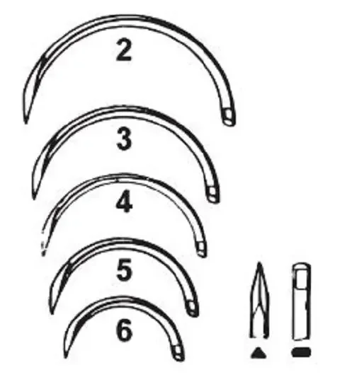 Cincinnati Surgical Cincinnati Surgical Suture Needle 1/2 Circle Trocar Point Needle Trocar Type Size 3 Needle – 98263