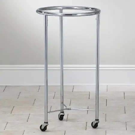 Clinton Industries Clinton Hamper Stand Rolling Round Opening Open Top Open – H-48