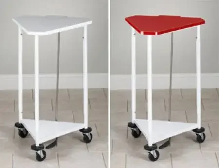 Clinton Industries Clinton Hamper Stand Rolling Triangular Opening Foot Pedal Tilt-Top Lid – H-43
