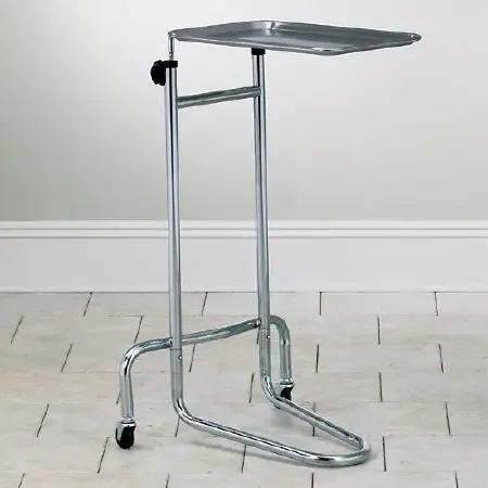 Clinton Industries Mayo Instrument Stand Tray V-Shaped Base 34 – 54 Inch 21 Inch – -22