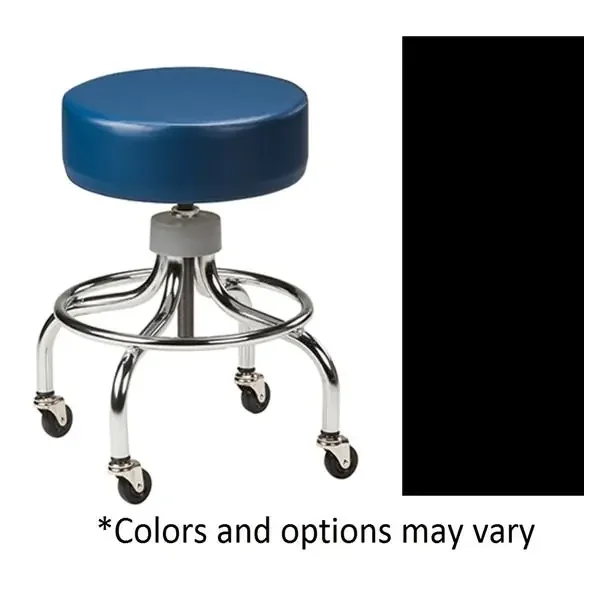 Clinton Industries. Stool Exam Chrome Series Black Glides Backless 4 Leg Each – 2102-23-3BK