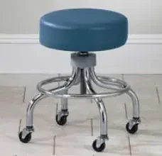 Clinton Industries Value Series Exam Stool Backless 4 Casters Gunmetal Gray – 2102-24-3G