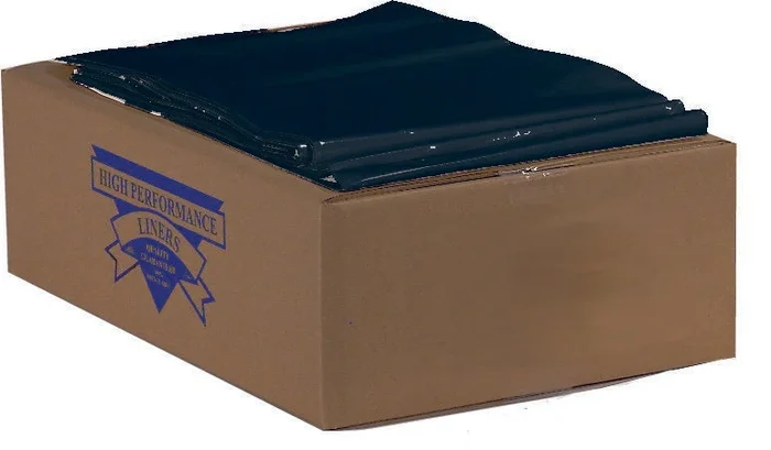 Colonial Bag 2X Heavy Duty Trash Bag, Black, 56 gal., 1.8 mil