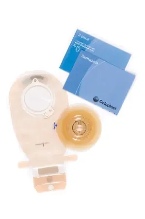 Coloplast Assura Urostomy Pouch Two-Piece System 5/8 to 1-11/16 Inch Stoma Drainable Convex Light, Trim to Fit – 11001