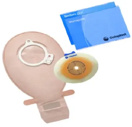 Coloplast SenSura Click Wide Ostomy Kit Two-Piece System Maxi 5/8 to 1-11/16 Inch Stoma Drainable Convex Light, Trim to Fit – 11010