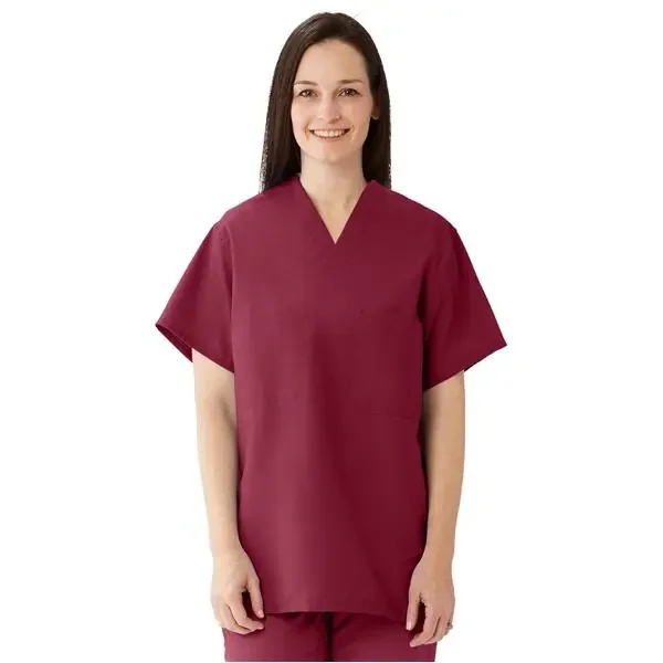 ComfortEase by Medline Shirt Scrub 910 Unisex 2X Large Wine Ea – 910JWNXXL-CM