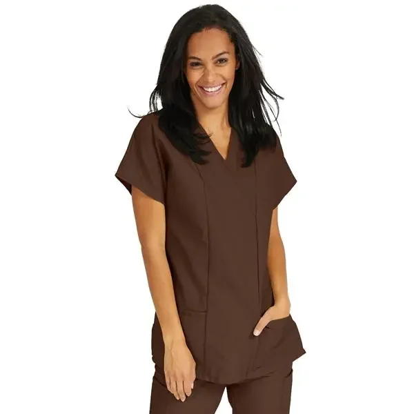 ComfortEase by Medline Shirt Scrub Comfortease 8851 Crossover Unisex Small Brown Ea – 8851JBRS