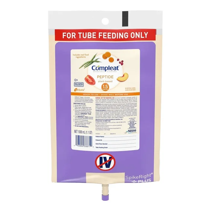 Compleat® Peptide Plant-Based 1.5 Nutritionally Complete Tube Feeding Formula, 1000 mL