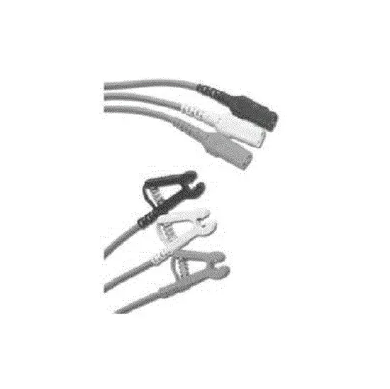 Conmed Leadwire 24 Inch, Black, Red and White, 3-Leads, Grabber Style For FSR Safety Cables – FSA24-003R
