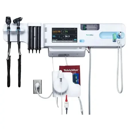 Connex Integrated Wall System Nellcor SpO2, SureTemp Plus Thermometry, BP Cuff & Cord Management System, Integrated MacroView Otoscope & PanOptic Ophthalmoscope, SureBP Non-Invasive Blood Pressure, Pulse Rate, MAP, Programmable Alarms, BP Averaging