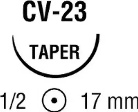 Covidien Surgipro II Suture with Needle Nonabsorbable Uncoated Blue Suture Monofilament Polypropylene Suture Size 4-0 18 Inch Suture Double-Armed 17 mm Length 1/2 Circle Taper Point Needle – VP757X
