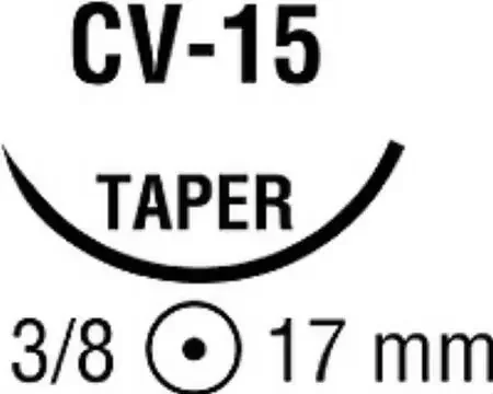 Covidien Surgipro II Suture with Needle Nonabsorbable Uncoated Blue Suture Monofilament Polypropylene Suture Size 4-0 36 Inch Suture Double-Armed 17 mm Length 3/8 Circle Taper Point Needle – VP581X