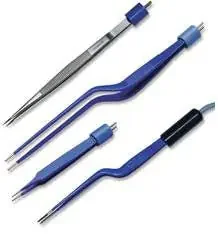 Covidien Valleylab Bipolar Forceps Cushing 7-1/2 Inch Surgical Grade Coated Stainless Steel Nonsterile NonLocking Bayonet Handle 2 mm Tips – E4054CT