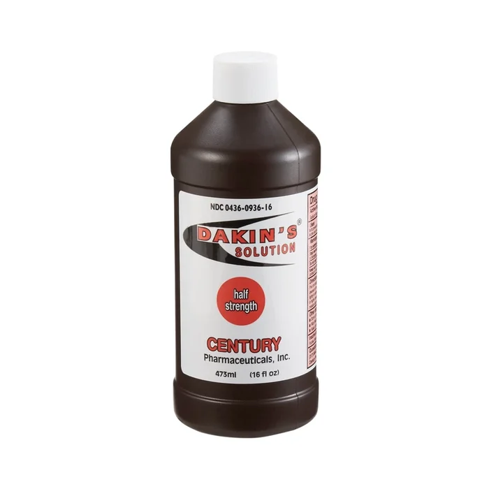 Dakins® Solution Half Strength Antimicrobial Wound Cleanser, 16-ounce Twist Cap Bottle