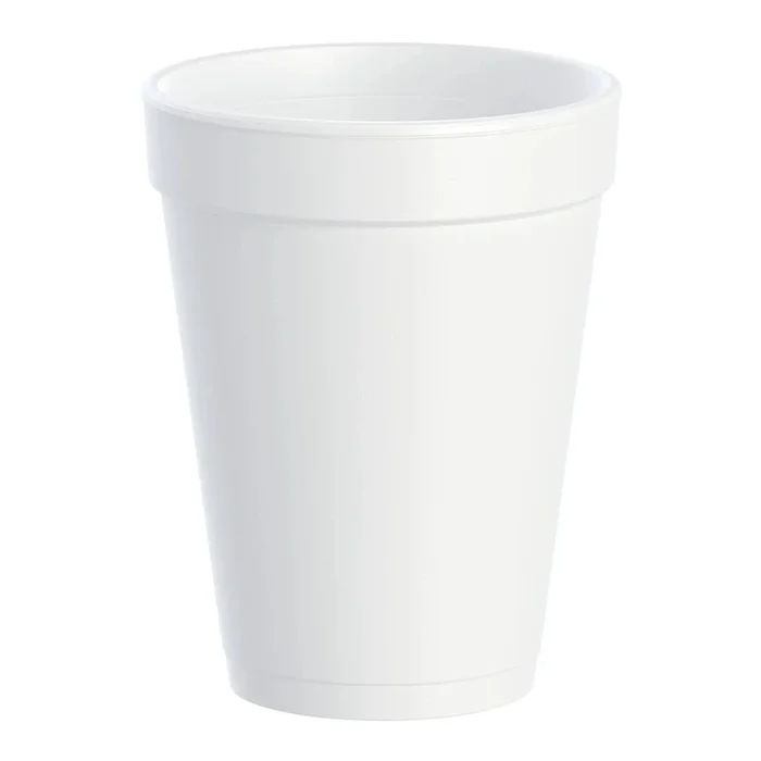 Dart Drinking Cup, White, Styrofoam, Disposable, 14 ounce