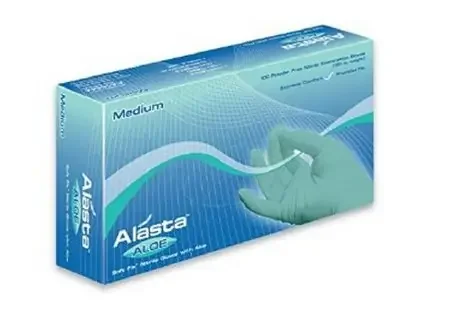 Dash Medical Gloves Alasta Aloe Exam Glove Large NonSterile Nitrile Standard Cuff Length Textured Fingertips Green Not Chemo Approved – AA100L