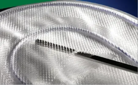 Davol Composix L/P Laparoscopic Ventral Hernia Repair Mesh Nonabsorbable Polypropylene Monofilament / ePTFE Mesh 4 – 1 / 10 X 6-1/5 Inch Elliptical Style – 134460