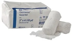 Dermacea Non-Sterile Fluff Bandage Gauze Roll, Low-Ply by Covidien