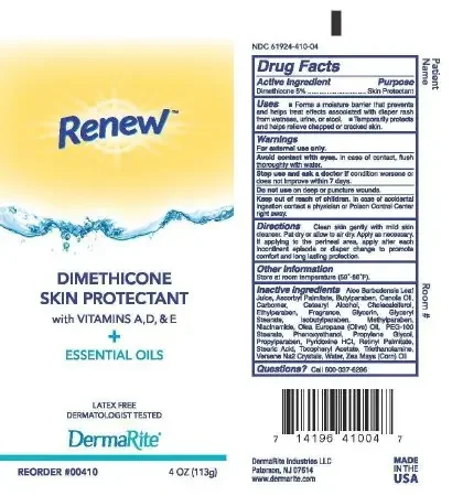 DermaRite Industries Renew Skin Protectant 4 oz. Tube Scented Cream – 410