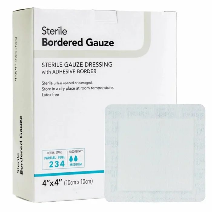 DermaRite® Adhesive Dressing, 4 x 4 Inch, White