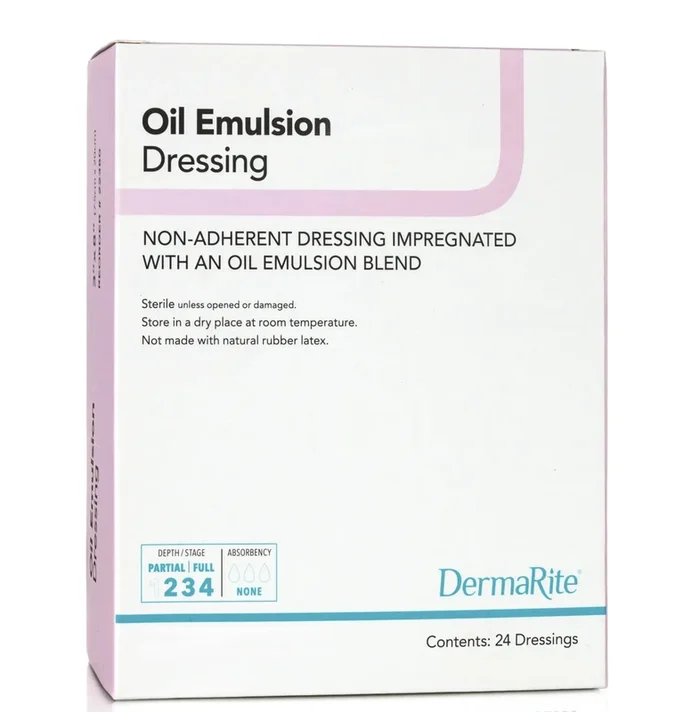 DermaRite® Oil Emulsion Impregnated Dressing, 3 x 3 Inch