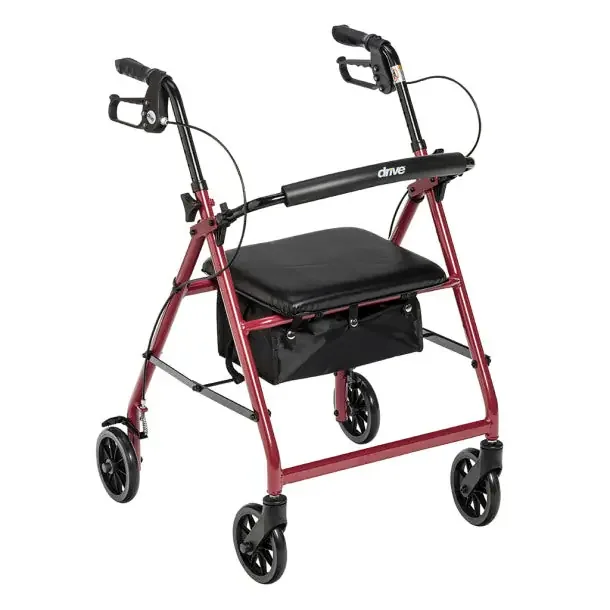 Drive Medical Aluminum Rollator, 6″ Casters