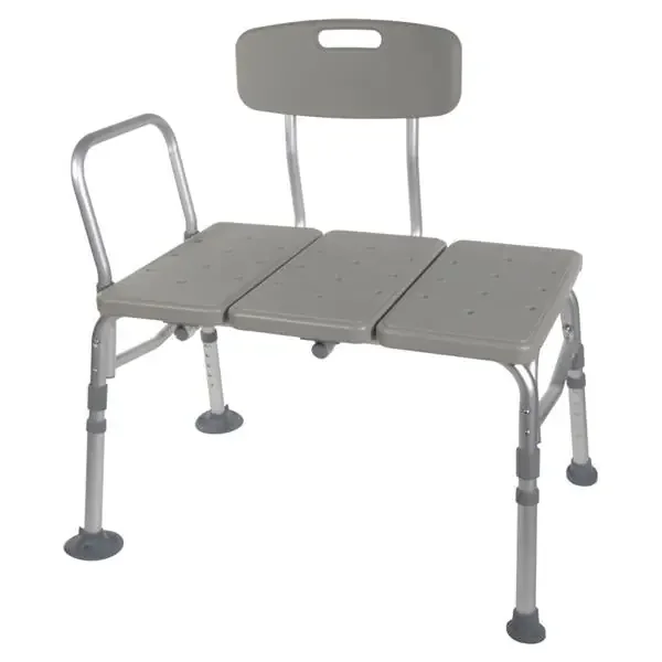 Drive Medical Designs Bench Transfer Bath 400Lb Capacity 23X32X17.5-22.5″ Aluminum/Plastic Ea – 12011KD-1