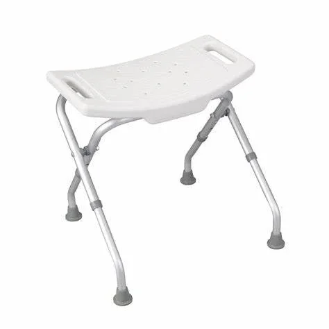 Drive Medical Folding Shower Chair Without Back, 300 Lbs.