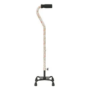 Drive Medical Small Base Quad Cane with Foam Rubber Hand Grip