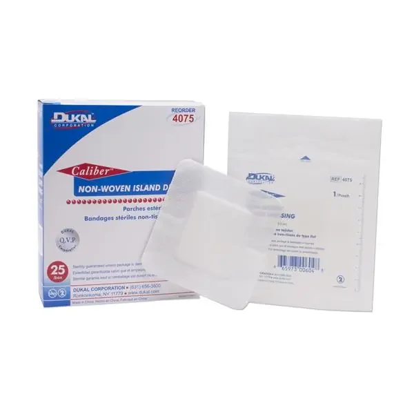 Dukal Corporation Dressing Island Caliber Cotton 4X4″ Sterile Lf Adhesive – 4075