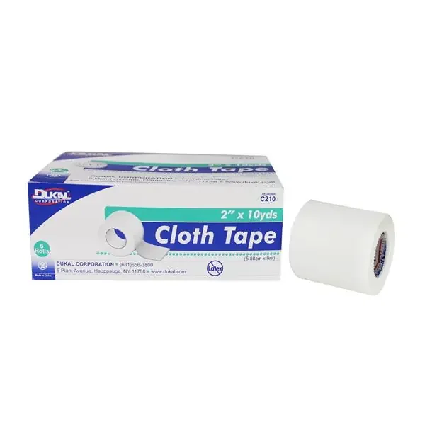 Dukal Corporation Tape Surgical Cloth 2″X10Yd Adhesive White 6/Box – C210