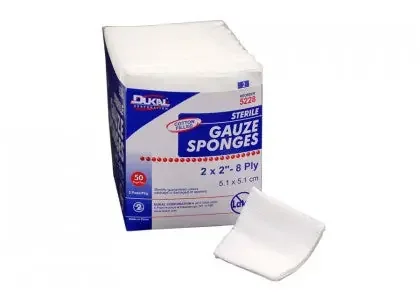 Dukal Dukal Gauze Sponge Gauze 8-Ply 2 X 2 Inch Square Sterile – 2283