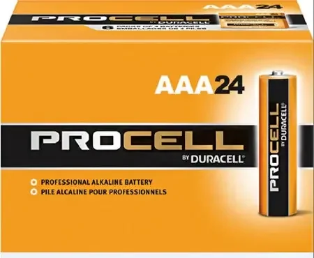 Duracell Duracell Procell Alkaline Battery Duracell ProCell AAA Cell 1.5V Disposable 24 Pack – PC2400