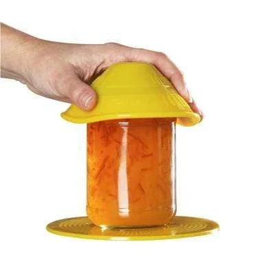 Dycem jar opener and 5.5″ round table mat set, yellow