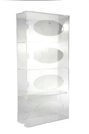 Dynamic Diagnostics Glove Box Holder Horizontal or Vertical Mount 4-Box Clear 4.125 X 10.125 X 21.25 Inch Acrylic – 4000-31