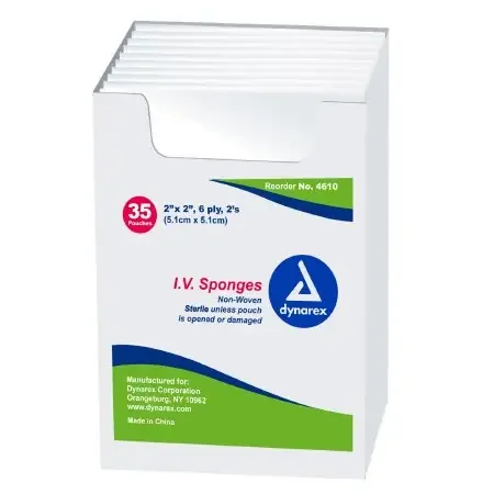 Dynarex I.V. / Drain Split Dressing 2 X 2 Inch Sterile – 4610