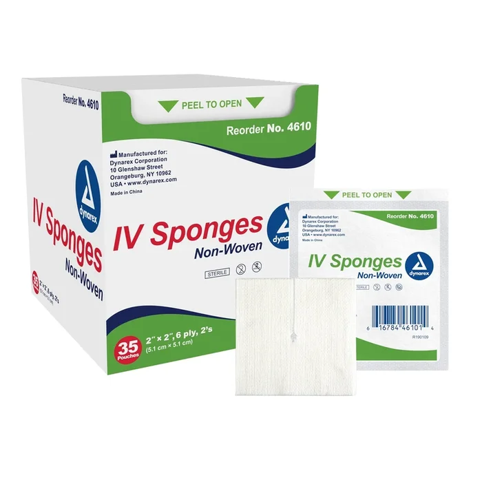 dynarex® I.V. Sponge, 2 x 2 inch